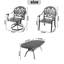 Élégant ensemble de salle à manger de patio 7 pièces avec chaises pivotantes et structure en aluminium