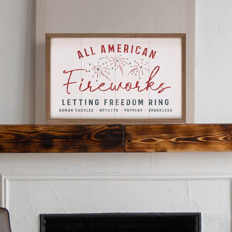 All American Fireworks - blanc, H 10 po x l 16 po
