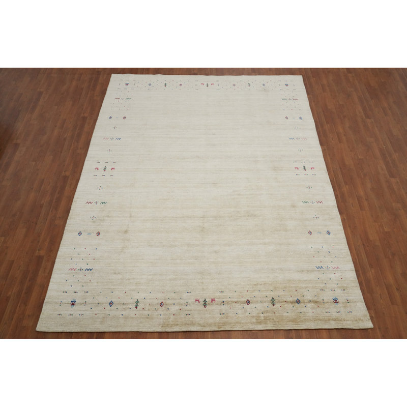 Tapis oriental sophistiqué de style Gabbeh 9 x 12