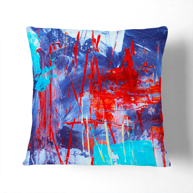 Abstract Square Throw Cushion, 55 x 55 cm, Black