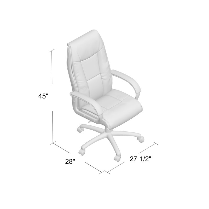 Black Leather High Back Ergonomic Executive Swivel Chair