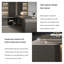 Bureau de direction moderne en forme de L gris foncé et beige clair avec armoires de rangement et multiprise intégrée, bureau de PDG de qualité supérieure-2090954217-2090954213