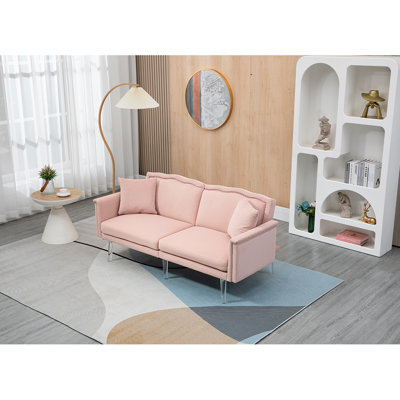 Upholstered 64.57'' Reclining Sleeper Sofa