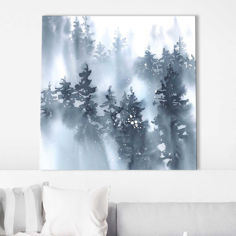 «Misty Forest I (Square)» par Katrina Pete, reproduction, Toile tendue, H 28 po x l 28 po x P 1,5 po