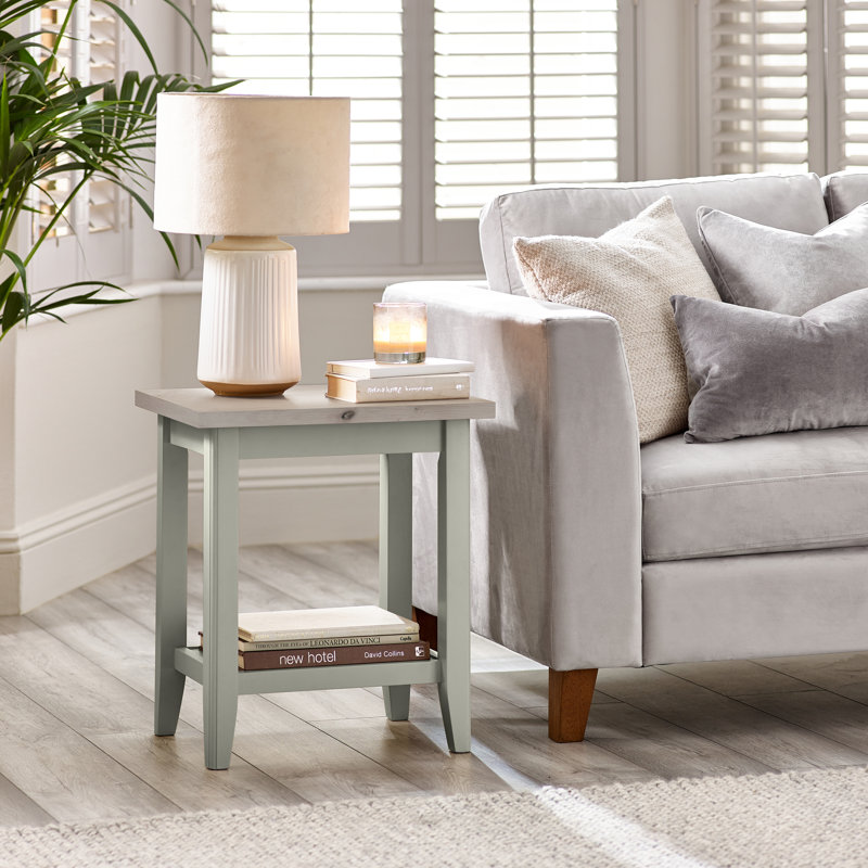 Eden Side Table Oak Cream, Whitewash