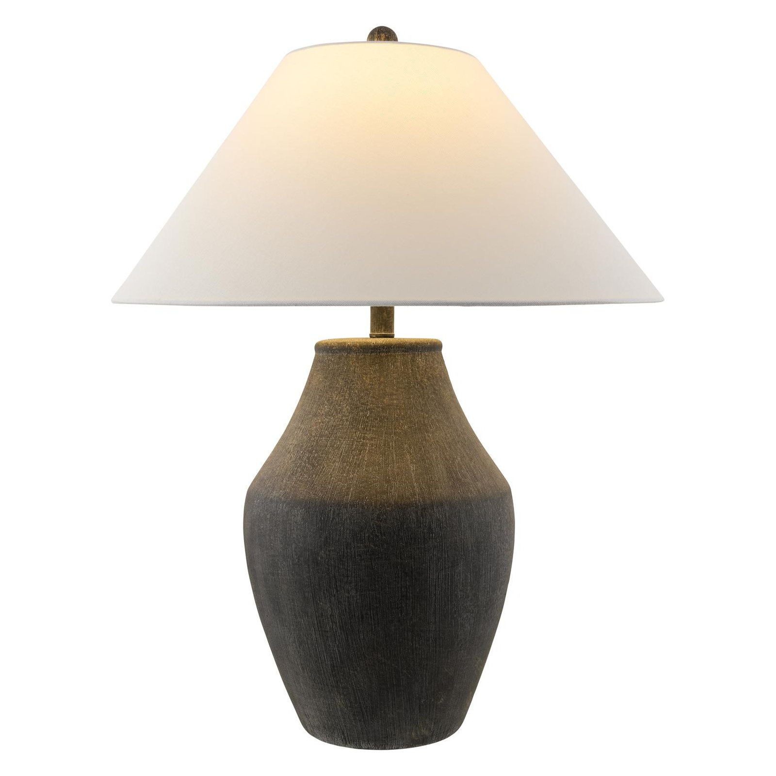 Batavia Ceramic Table Lamp, Black, White