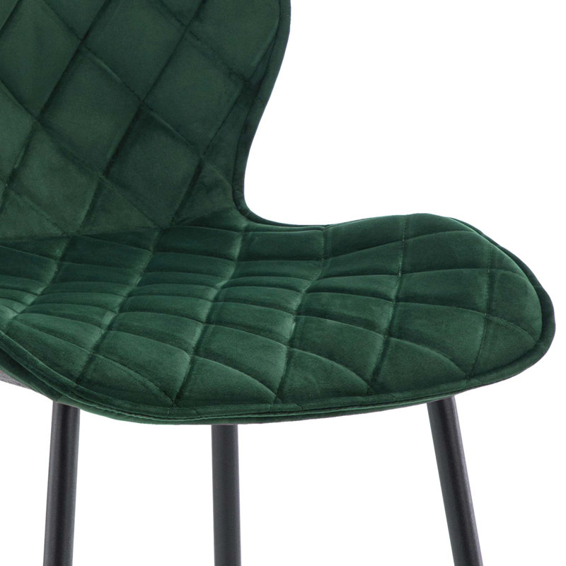 75cm Stool, Black, Dark Green