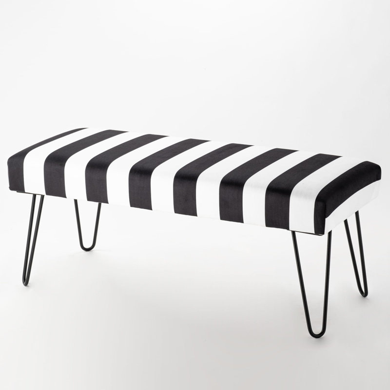 Eulan Velvet Upholstered Bench, H40 x W100 x D30cm