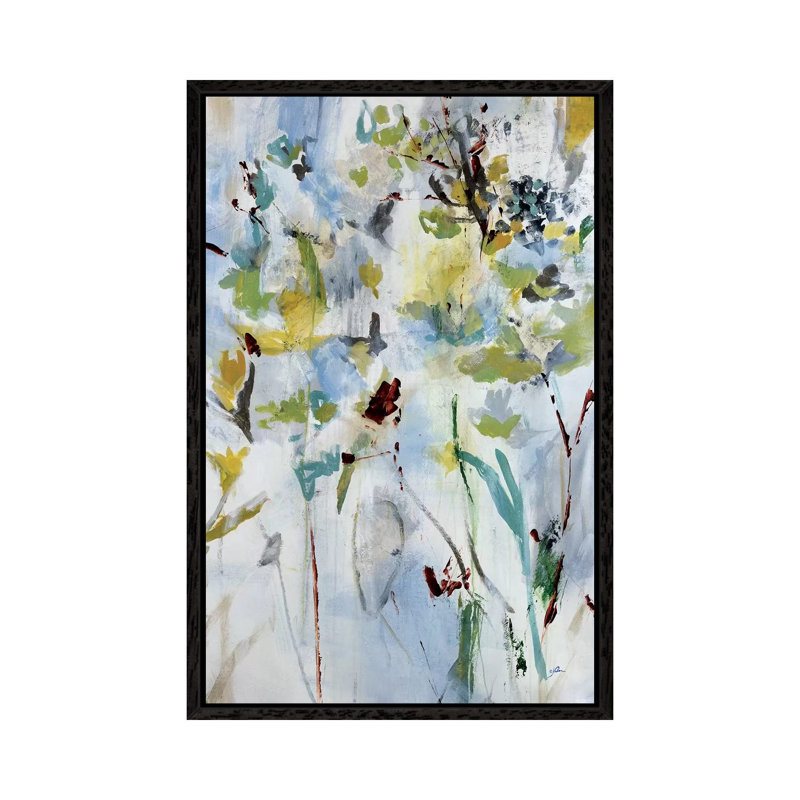Floral Light I by Julian Spencer - Painting on Canvas, 101.6 cm H x 66.04 cm W, Black Framed Canvas