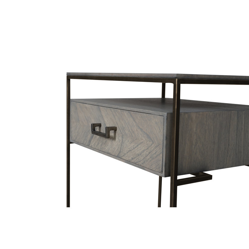 50cm W Steel Bedside Table
