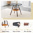 31.5-Inch Diameter Circular Dining Table, Black MDF Vacuum Formed Tabletop, Walnut Solid Wood Legs, With Suspended Woven Storage Basket Structure. A Casual Coffee Table Suitable For 2-4 People.-2025768848