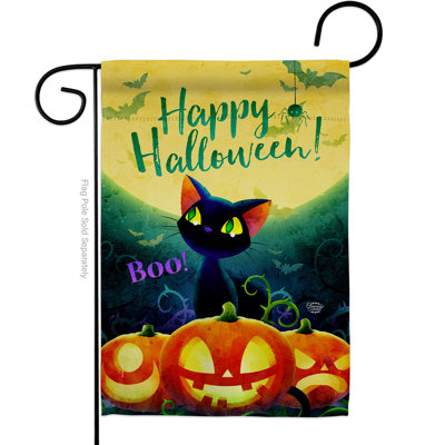 Joli chat de jardin en polyester 3 côtés de 18,5 po x 18,5 po