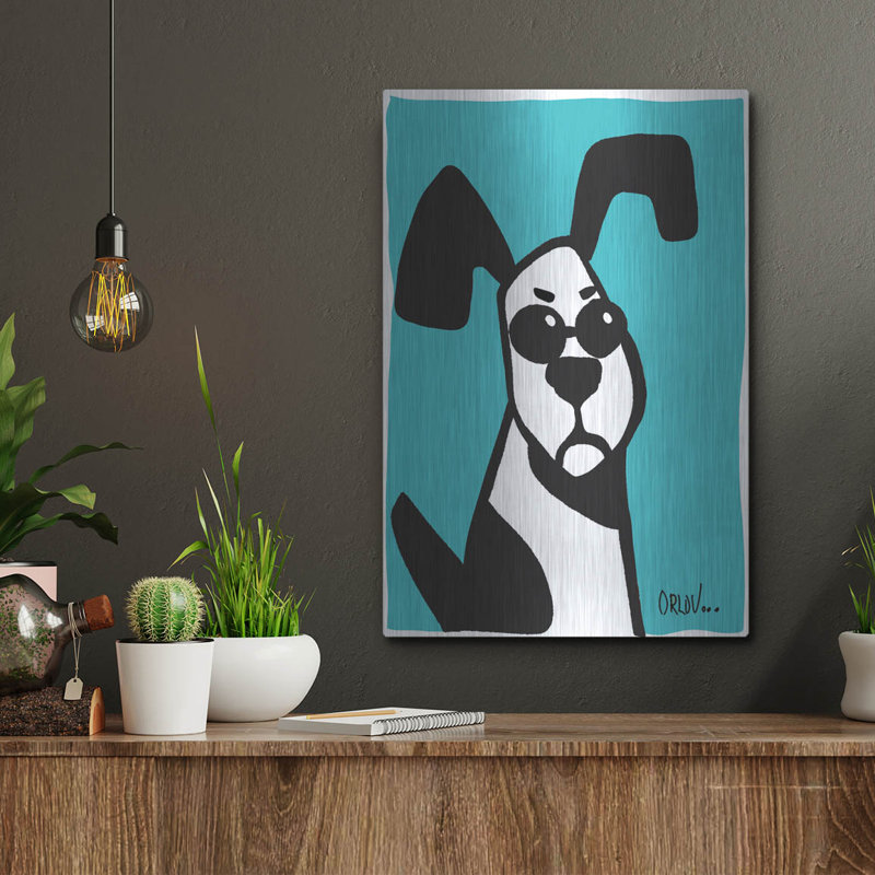 «Dog On Blue» par Irena Orlov, H 16 po x l 12 po