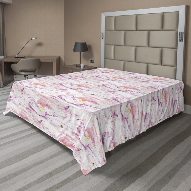 Ambesonne, drap plat floral pivoines, art botanique printanier