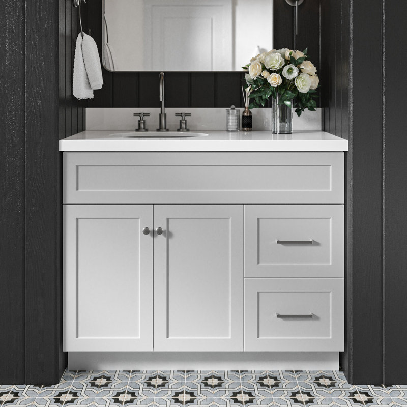 Ensemble de meuble-lavabo simple 43 po Abell, Gris
