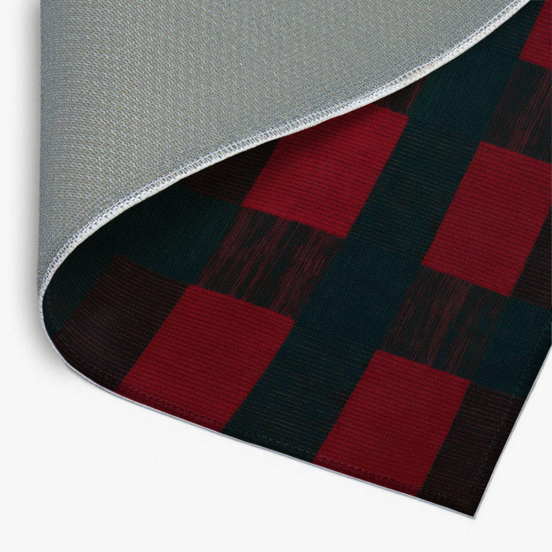 Tapis d'intérieur et d'extérieur à carreaux gris, Rectangulaire 2 pi x 3 pi