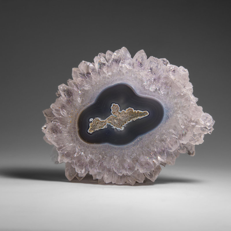 Quartz Stalactite Slice From Uruguay (351 Grams)