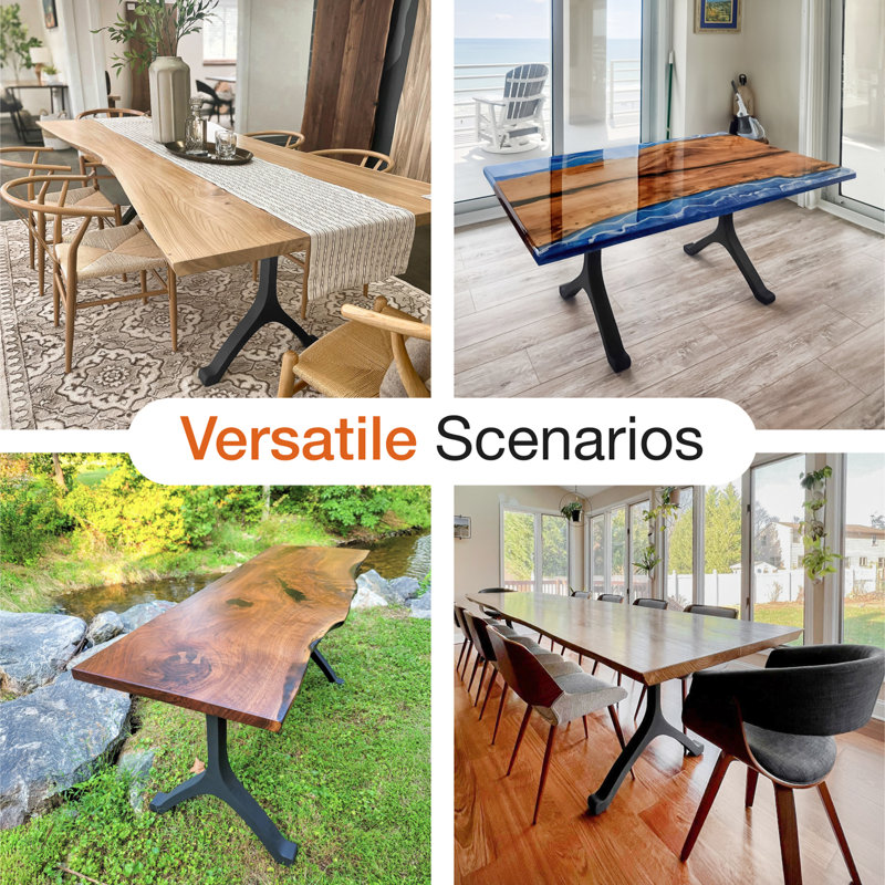 Wishbone Metal Dining Table Legs