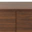Table basse carrée avec rangement robuste à 4 tiroirs, table de style Mid-Century moderne, en noyer-1152513823
