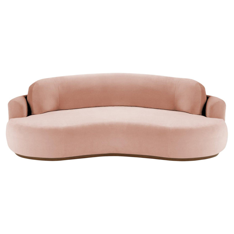 Canapé Nless, H 31 po x l 95 po x P 52 po, Brun, Velours Vigo Blossom