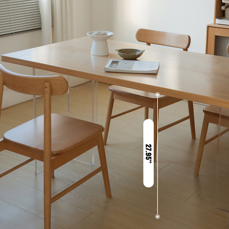 Table de salle à manger Burlywood, H 29,53 po x L 55,11 po x l 31,5 po