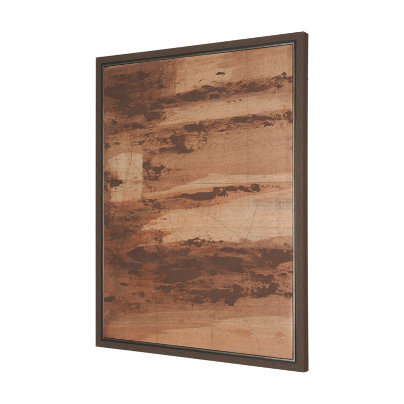 Ochre By  Studio A Hand Embellished Textured Framed Canvas