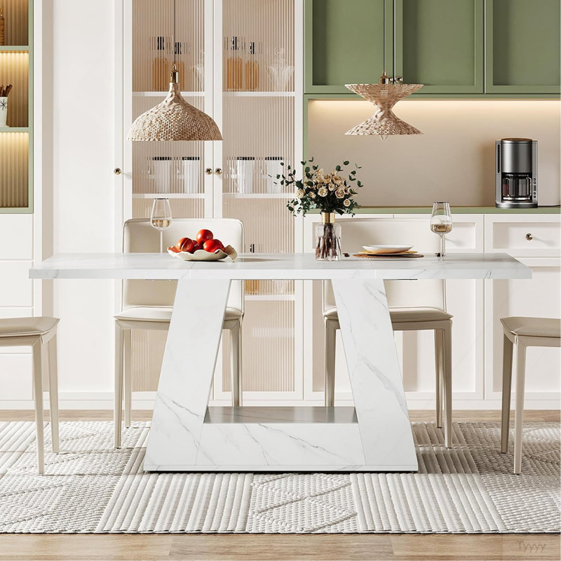 63" Modern Rectangular Dining Table