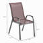 Ensemble de 4 chaises de patio d'extérieur empilables avec dossier haut et siège en filet respirant Outsunny pour l'extérieur, brun