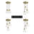 Modern Contemporary 3-Light Kitchen Island Pendant Mini Round Ceiling Cluster Chandelier