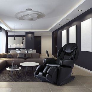 Synca Wellness Faux Leather Heated Massage Chair with Ottoman