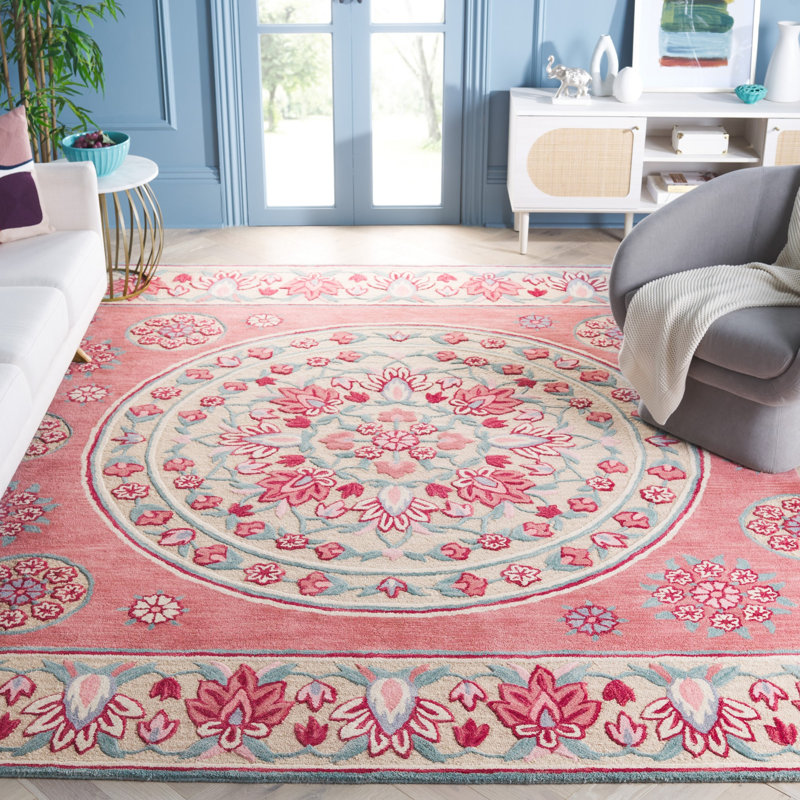 Eatonville Hand Tufted Wool Floral Rug, Rectangle 8' x 10'