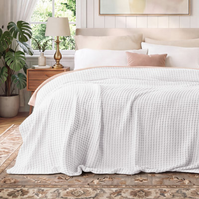 Bedsure 279gsm Cotton & Rayon from Bamboo Waffle Blanket GentleSoft™️