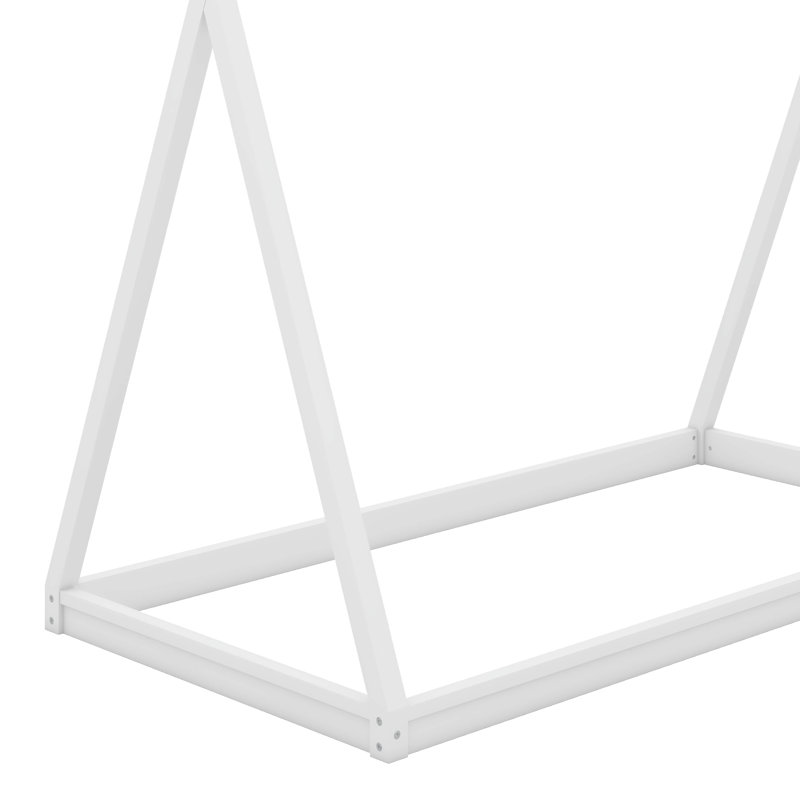 Lit simple simple de style Montessori, Blanc