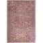 Tapis floral rouge tissé à la machine 9 pi x 12 pi
