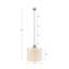 Luminaire suspendu en métal avec abat-jour tambour