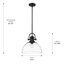 Bales 1-Light Dimmable Dome Pendant-222564236-222564238