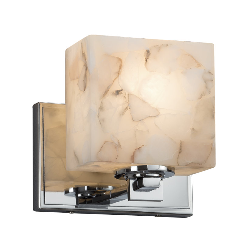 Appliquee à bras 1 lumières Bouzoun, Chrome poli