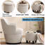 Fauteuil d'appoint pivotant moderne avec repose-pieds-1672522328