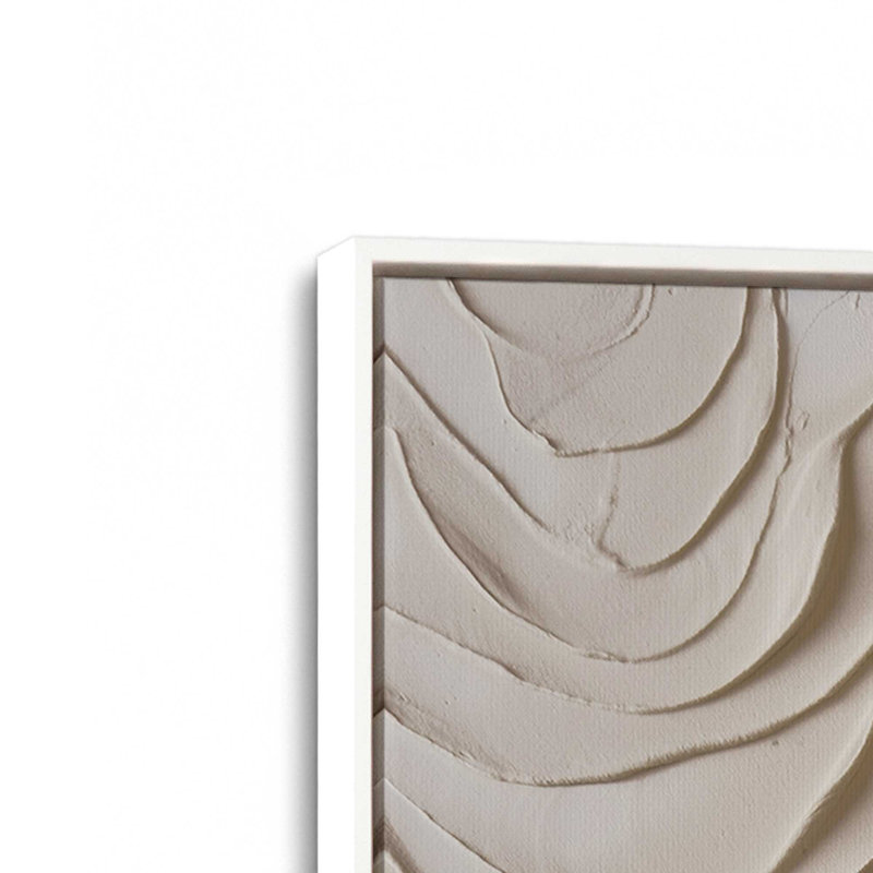 Toile roulée Wave Formations III, Cadre flottant blanc opaque, H 48,75 po x l 32,75 po x P 1,75 po