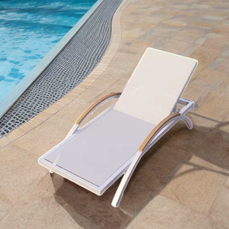 Chaises longues pour la plage, Blanc, Blanc