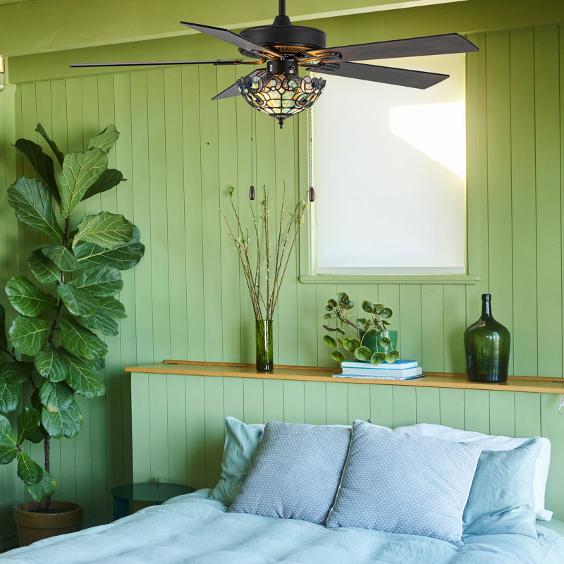Ventilateur de plafond 52 po en bronze huilé avec télécommande Magna Carta