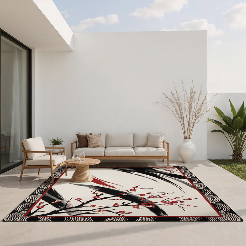 Tapis intérieur et extérieur Cherry Breeze, Rectangle 9 pi x 12 pi