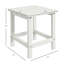 Table de bout Adirondack, table de bout de patio carrée, table d'extérieur résistante aux intempéries de 15 po pour porche, piscine, balcon, blanc