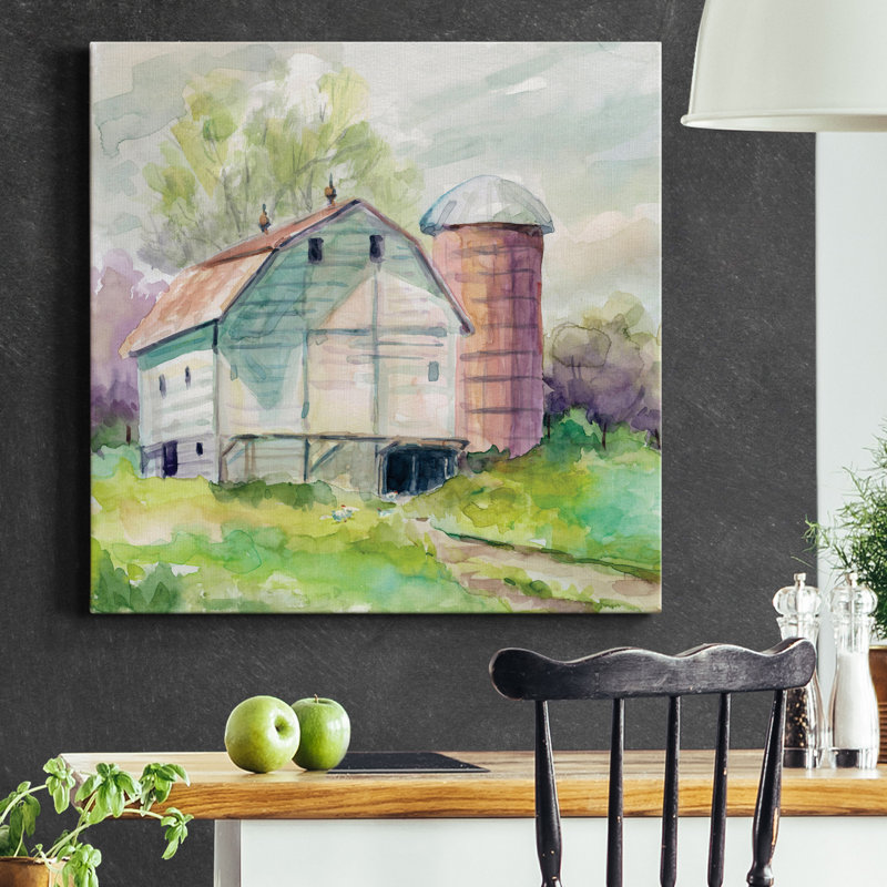 Spring Silo - Wrapped Canvas Print, 32" H x 32" W x 1" D