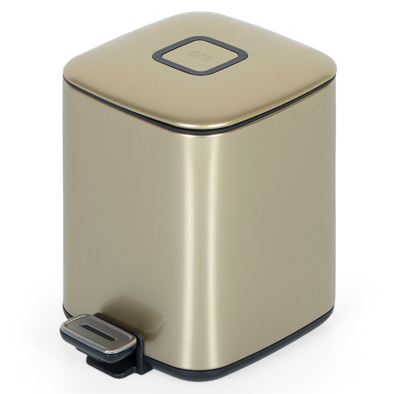 Steel Step On Rubbish Compactor, Beige, 6L