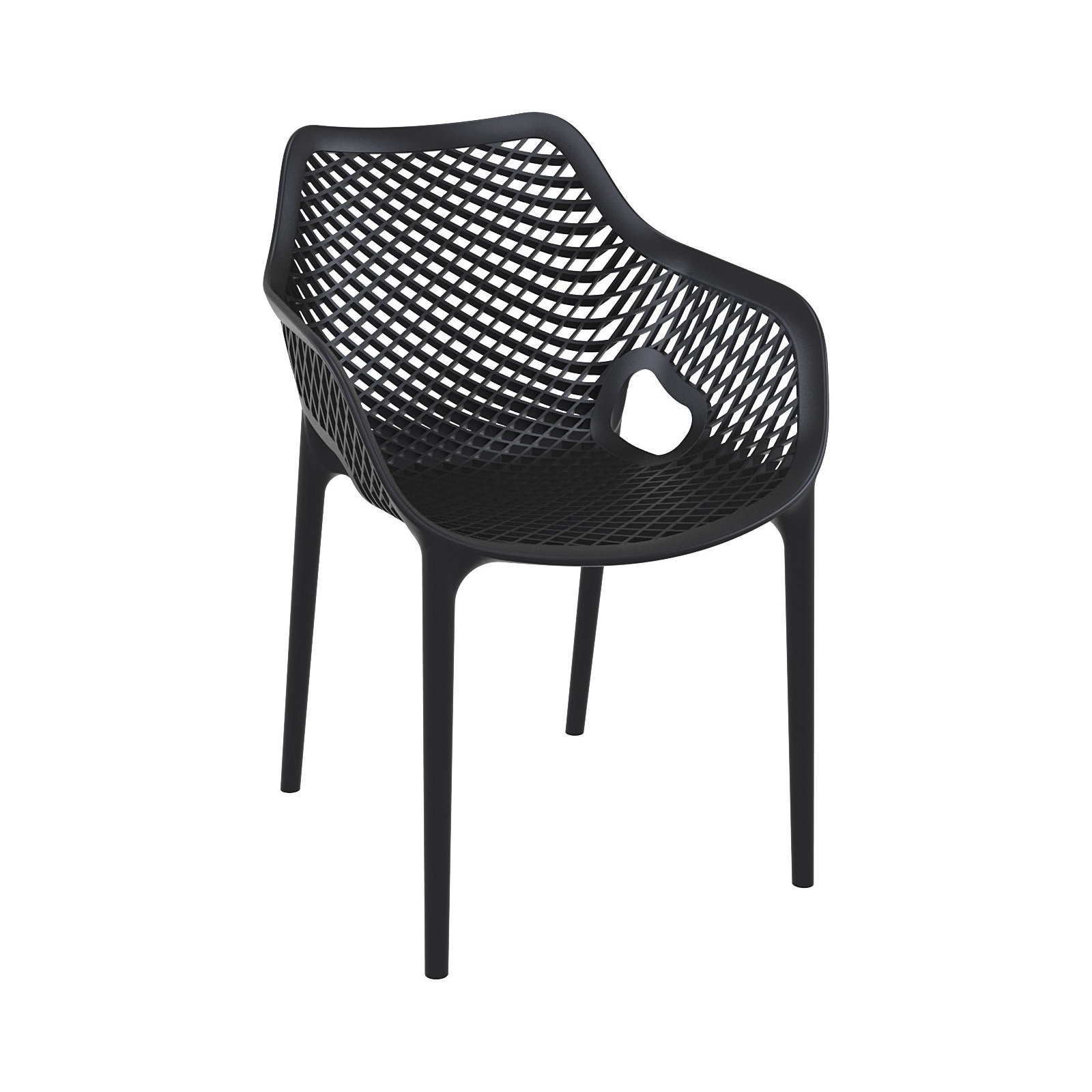 Farrah Patio 3 Piece Bistro Set, Black