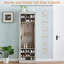 Armoire à chaussures, armoire de rangement pour chaussures avec portemanteau-1216024772