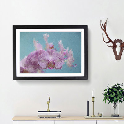 Lilac & Pink Orchids in Abstract - Picture Frame Graphic Art Print on MDF