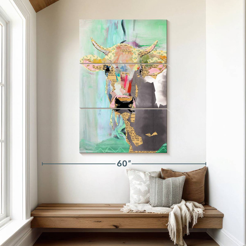 Brampt Cow Collage, 50" H x 32" W