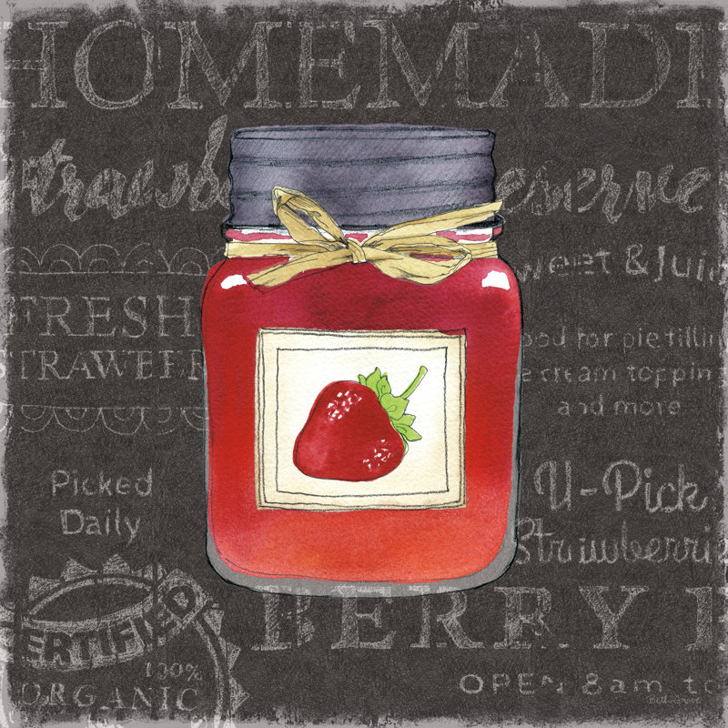 Canning Kitchen I Black by Beth Grove - Wrapped Canvas Print, 91cm H x 91cm W x 3.8cm D